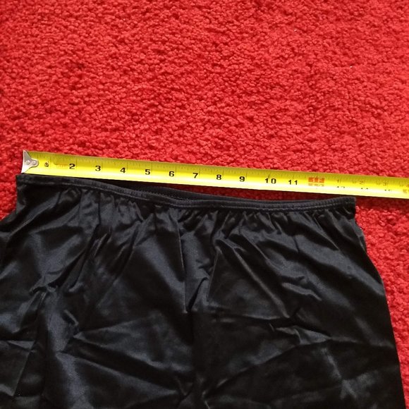 vintage 80s black half slip midi length - Picture 2 of 6